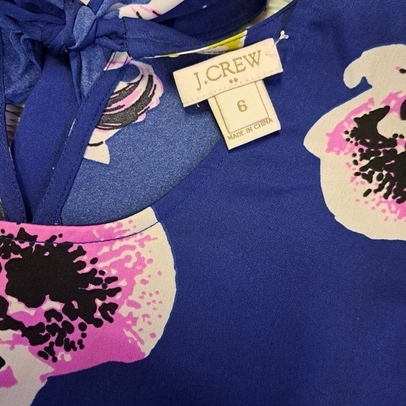 J.CREW Floral Tie back Blouse - Picture 7 of 10